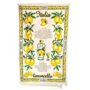 Limoncello Recipe Italian Cotton Tea Towel